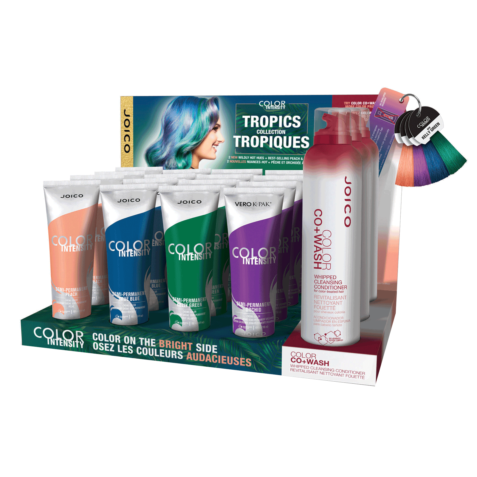 Color Intensity Tropics Display with Color Co+Wash Joico CosmoProf