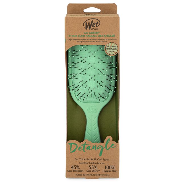 Green Go Green Thick Hair Paddle Detangler