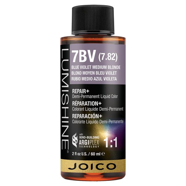 7BV Blue Violet Medium Blonde LumiShine Demi-Permanent Liquid Hair Color