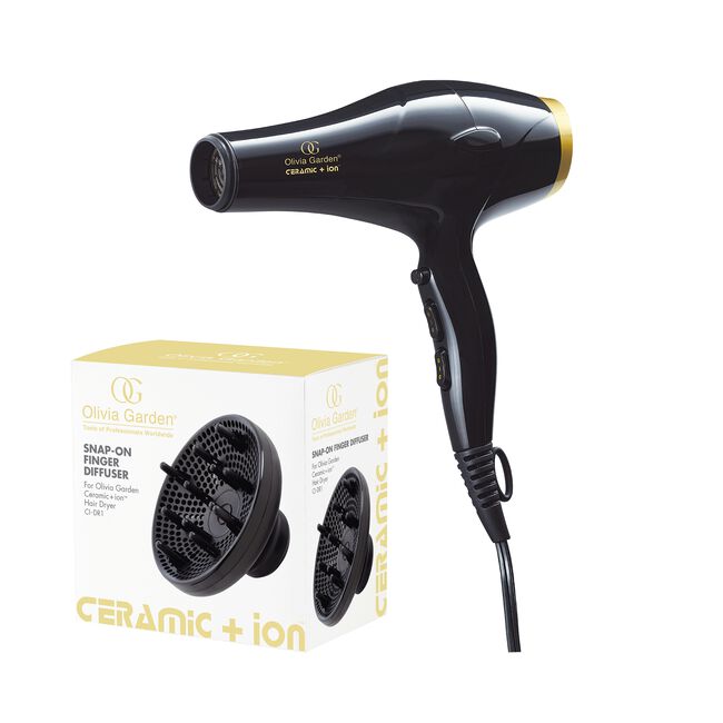 Ceramic + Ion Hair Dryer With Free Snap On Diffuser