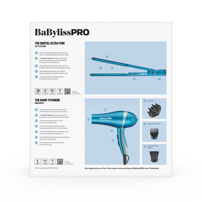 Nano Titanium Ionic Dryer & Digital Ultra-Thin Flat Iron