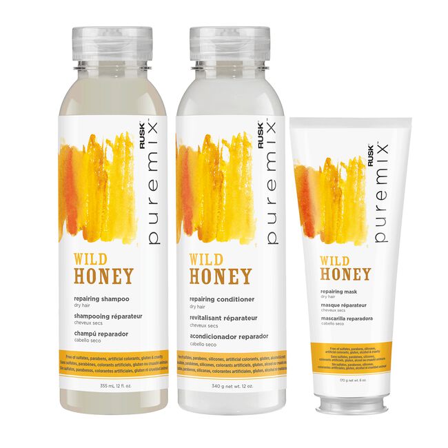 PureMix Wild Honey Shampoo, Conditioner, Mask