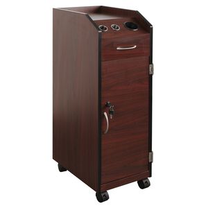 Keystone Mahogany Lockable Wood Trolley