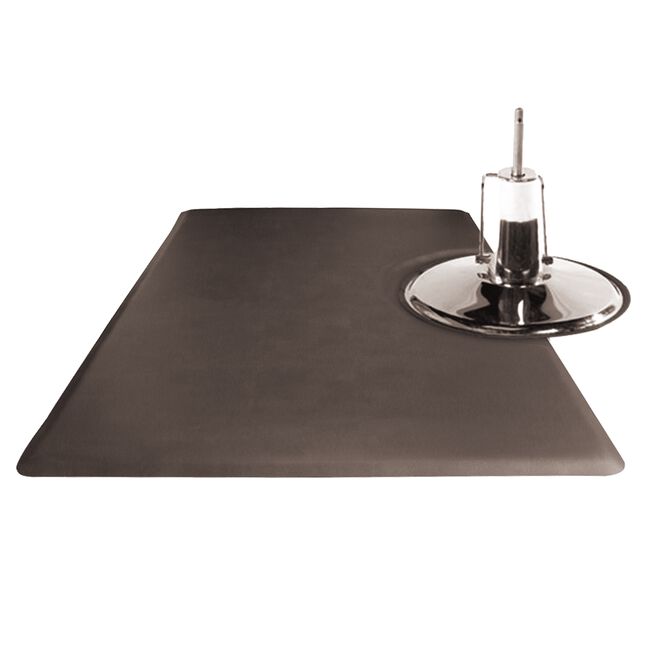 3' x5' Rectangle Salon Mat with Chair Depression - Black