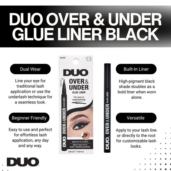 Black Duo Over & Under Glue Liner