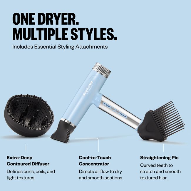 Iced Blue Nano Titanium High-Speed Nano Light Ionic Hair Dryer