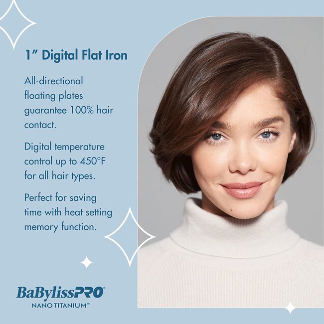 Blue Nano Titanium I-Style 1" Digital Flat Iron