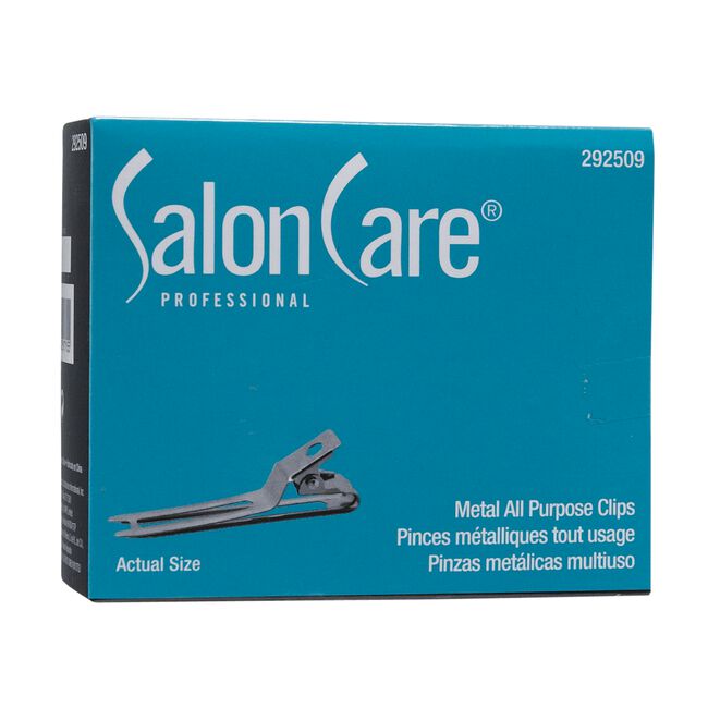 Salon Care All Purpose Metal Clips - 80 Pack