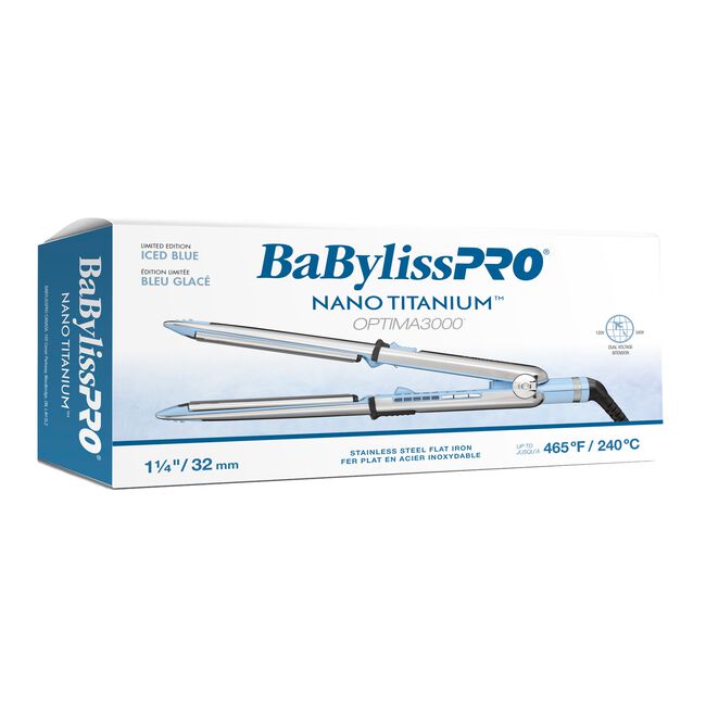Iced Blue Nano Titanium Optima3000 1-1/4&rdquo; Stainless Steel Flat Iron