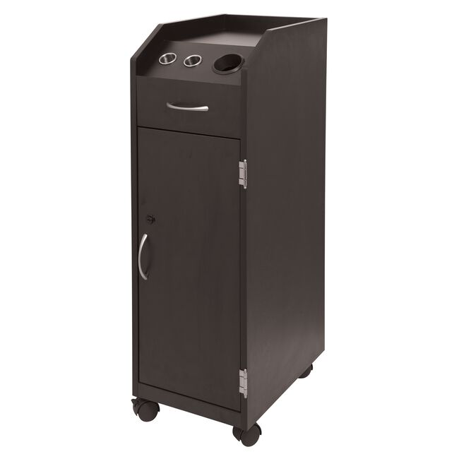 Keystone Black Lockable Wood Trolley