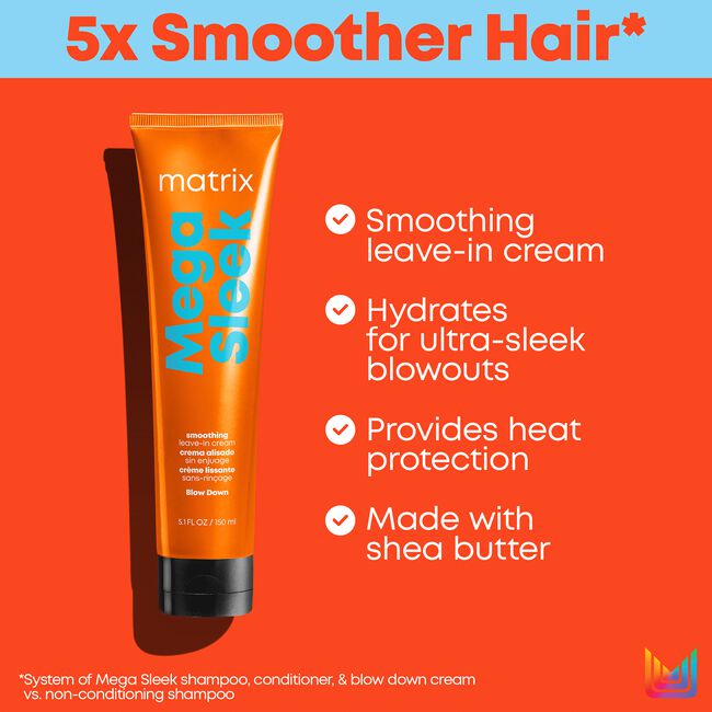 Mega Sleek Blow Down Leave-In Cream