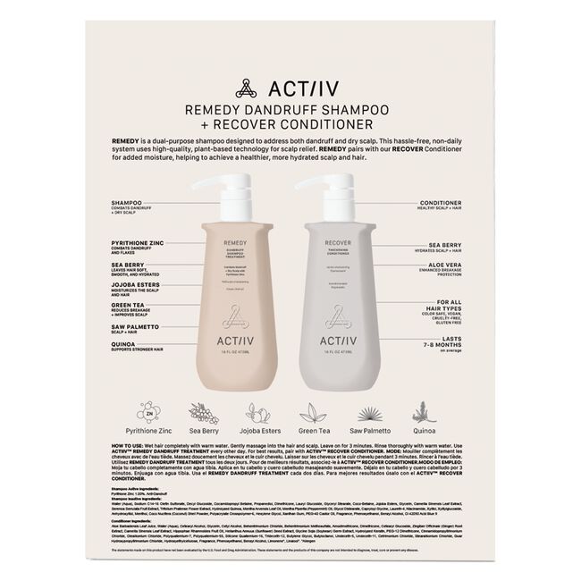 Remedy Dandruff Shampoo + Conditioning System Duo