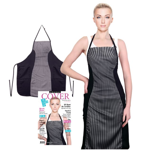 Grey Pinstripe Slimming Apron
