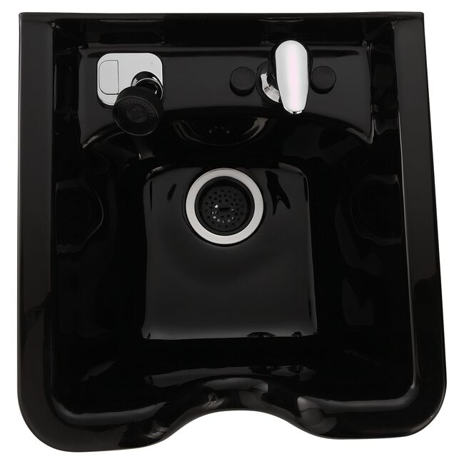 Black Square ABS Plastic Shampoo Bowl
