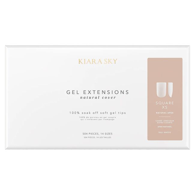 Square Natural Cover Gel Extensions