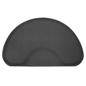 Solid Black Half-Circle Mat