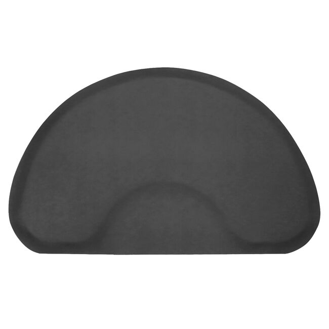 Solid Black Half-Circle Mat