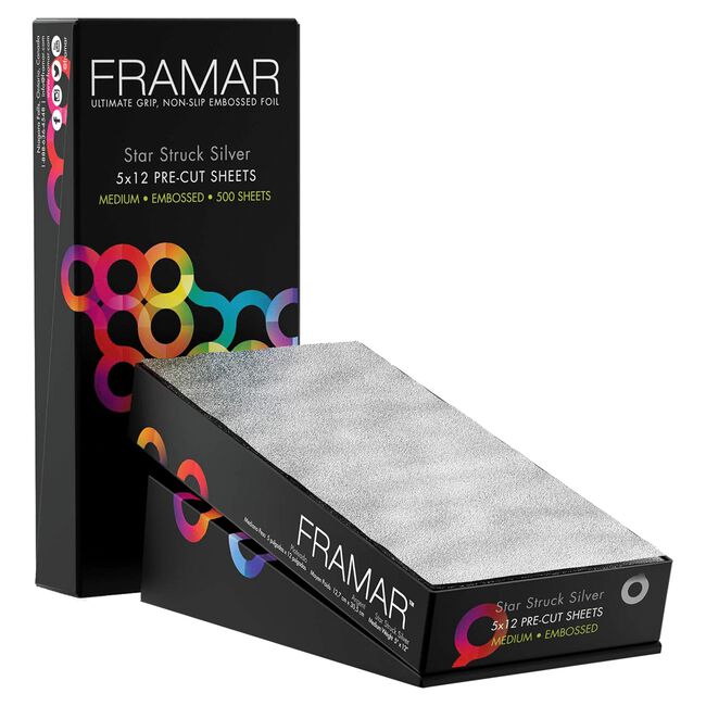 Star Struck Silver Medium Pre-Cut Embossed Foil Sheets