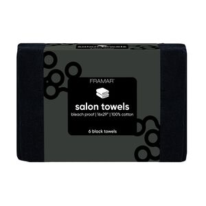Black Cotton Salon Towels