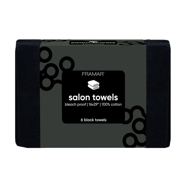Black Cotton Salon Towels