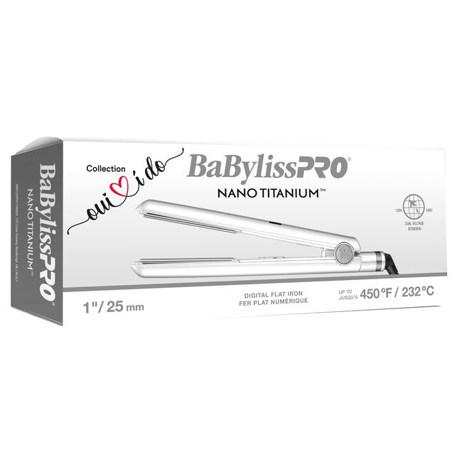 White Nano Titanium I-Style 1" Digital Flat Iron