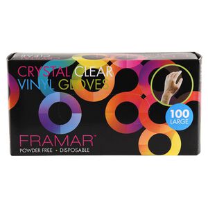 Crystal Clear Vinyl Gloves - Large - 100 Count