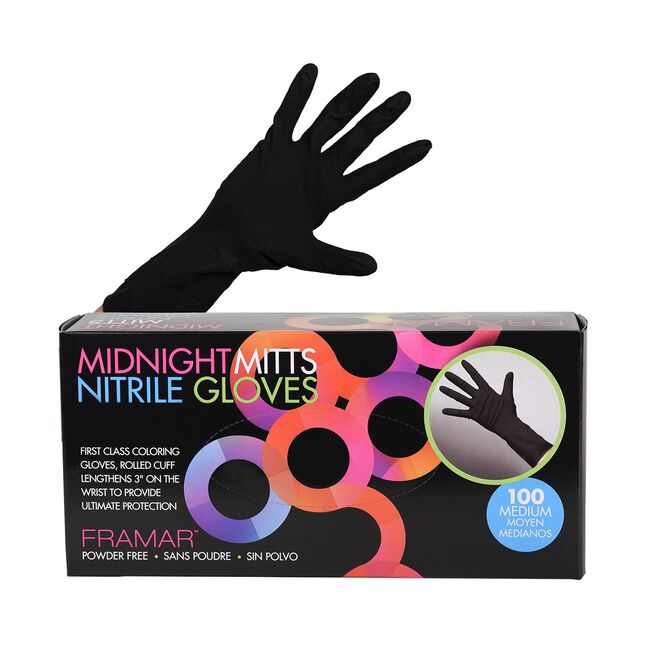 Midnight Mitts Nitrile Gloves  - Medium 100 Count