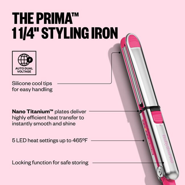 Limited Edition Pink Prima3000 1.25 Inch Styling Iron