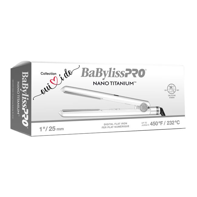 White Nano Titanium I-Style 1" Digital Flat Iron