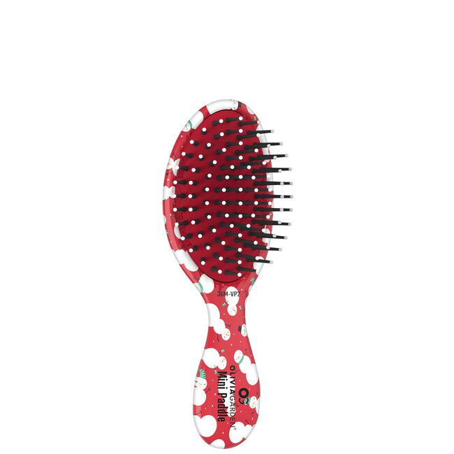 Red Winter Magic Mini Detangler Brush