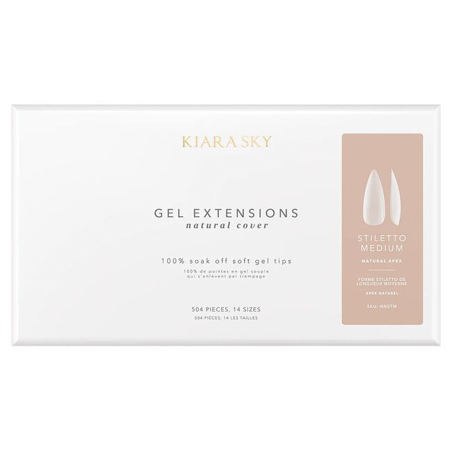 Stiletto Natural Cover Gel Extensions