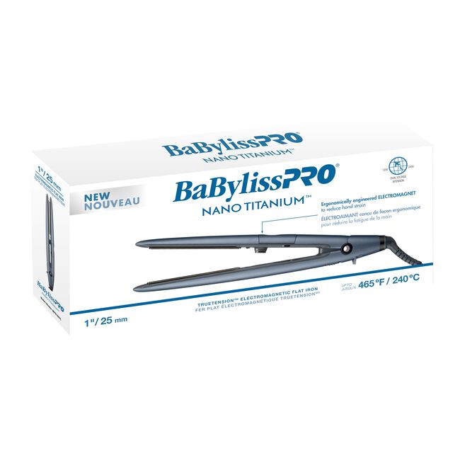 Nano Titanium 1" TrueTension Electromagnetic Flat Iron