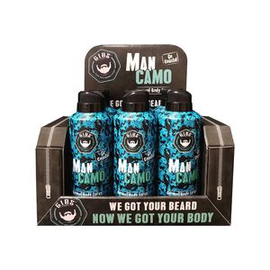 Man Camo Aerosol Body Spray - 6 Count Display
