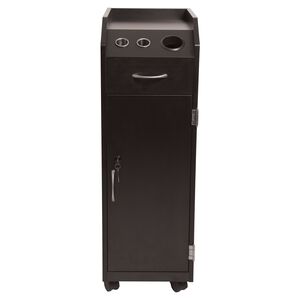 Keystone Black Lockable Wood Trolley