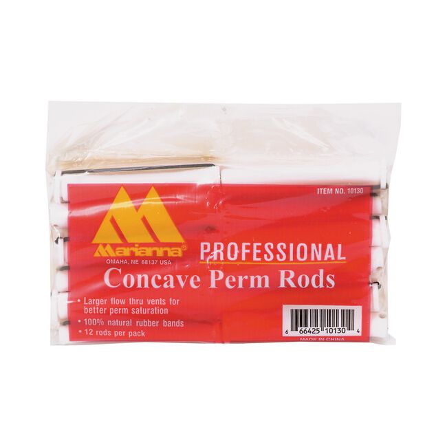 Long Concave White 7/16" Perm Rods