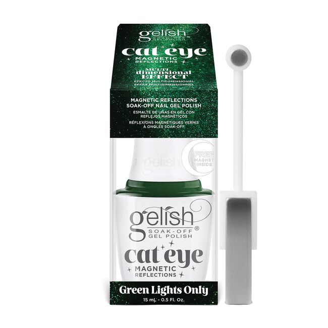 Green Lights Only Cat Eye Magnetic Reflections Soak-Off Gel Polish