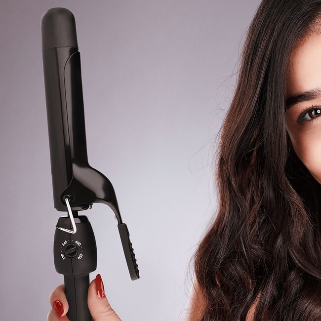 Stay-Temp 1.25 Inch Black Gold Ceramic Curling Iron