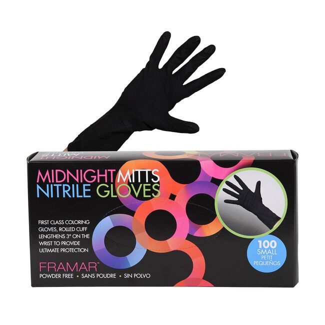 Midnight Mitts Nitrile Gloves - Small 100 Count