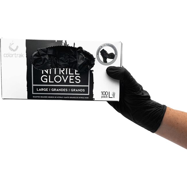 Large Midnight Black Nitrile Gloves
