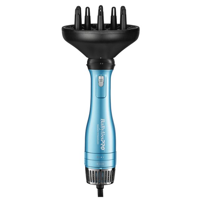 Blue Nano Titanium Detachable 3-in-1 Hot Air Brush & Dryer