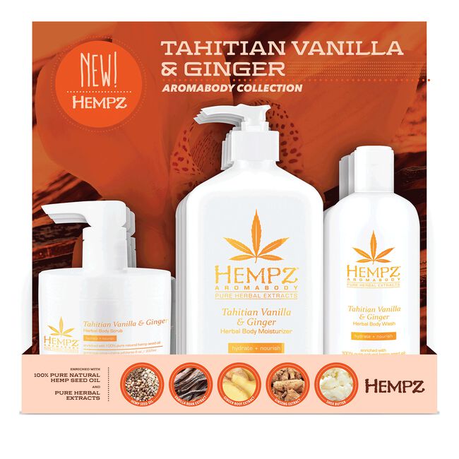 Tahitian Vanilla & Ginger Aromabody Collection Display