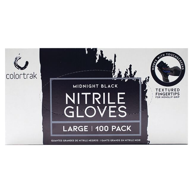 Large Midnight Black Nitrile Gloves