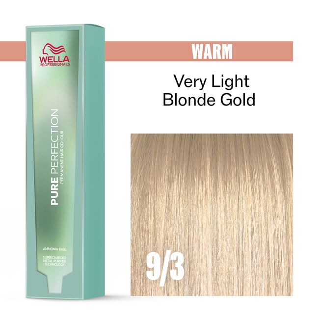 9/3 Warm Very Light Blonde Gold Pure Perfection Permanent Hair Color
