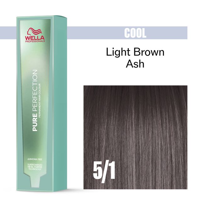 5/1 Cool Light Brown Ash Pure Perfection Permanent Hair Color