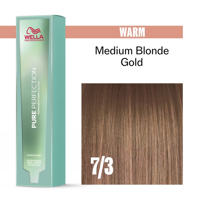 7/3 Warm Medium Blonde Gold Pure Perfection Permanent Hair Color