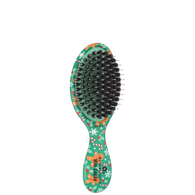 Green Winter Magic Mini Detangler Brush