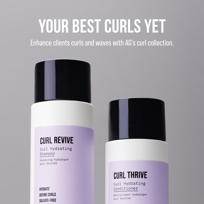 YOUR BEST CURLS YET. Enhance clients curls and waves with AG's curl collection.