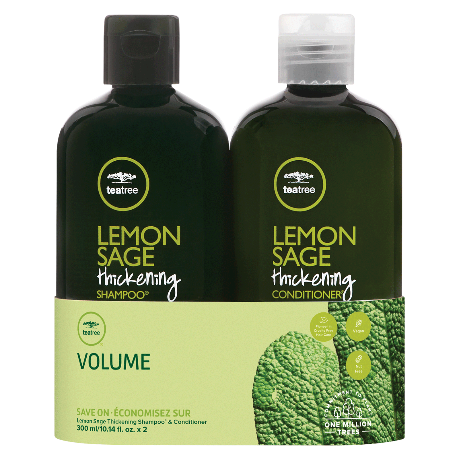 Tea Tree Lemon Sage Thickening Shampoo and Conditioner Duo John Paul