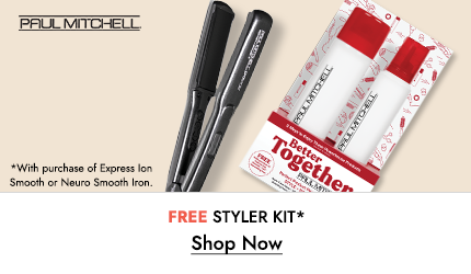 Free John Paul Mitchell Systems styler kit with purchase of Express Ion Smooth or Neuro Smooth Iron. Click here to shop now!